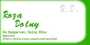 roza dolny business card